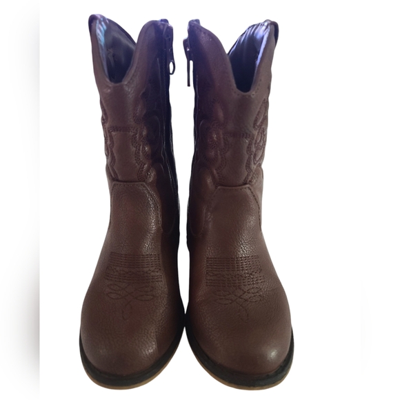 Cat & Jack Toddler Girl Brown Boots Size 8 - Picture 2 of 13